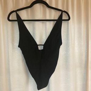 Black Indah Ribbed Bodysuit